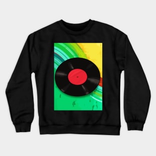 Retro Vinyl Record Colorful Crewneck Sweatshirt